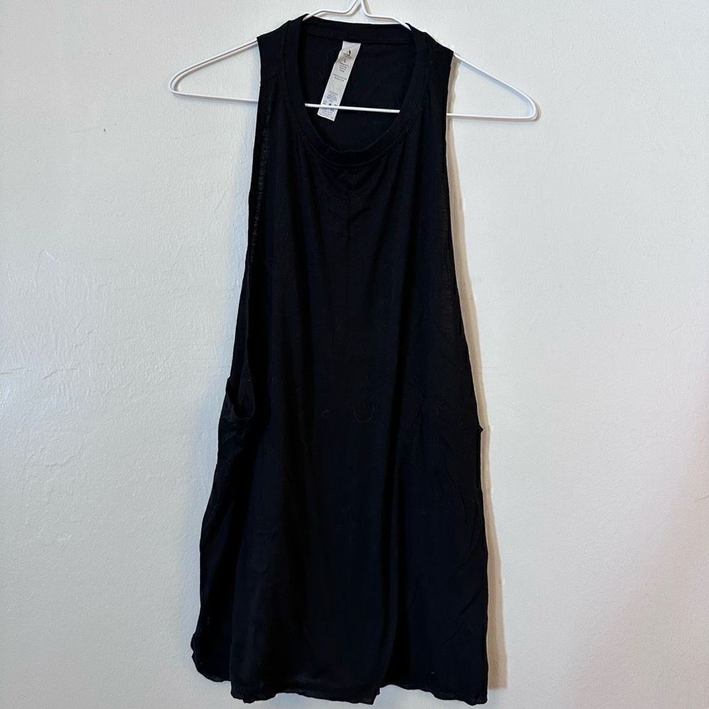 Icyzone Women's Black Scoop Neck Sleeveless Tank Dress Size Large